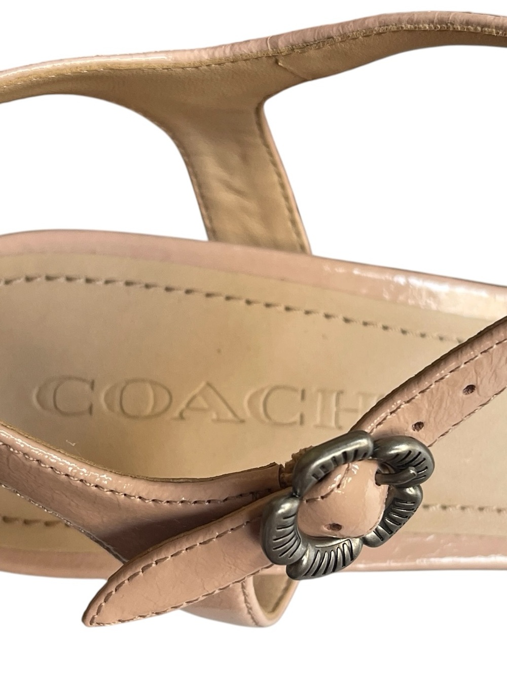 Coach Blush Pink Patent Leather Mary Jane Heels - Picture 2 of 11
